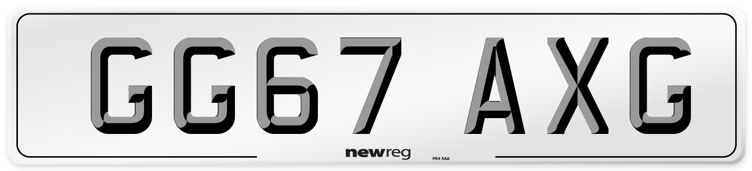 GG67 AXG Number Plate from New Reg
